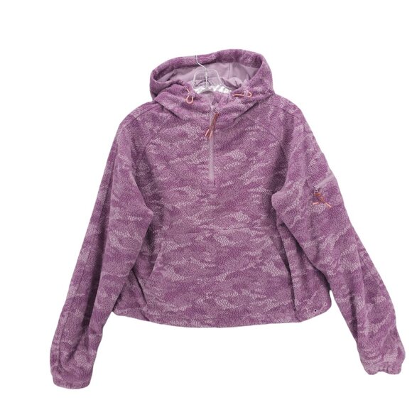 OUTDOOR VOICES Primo Fleece Pullover Camo Hooded SMALL - Missing Drawstring! - Picture 1 of 7